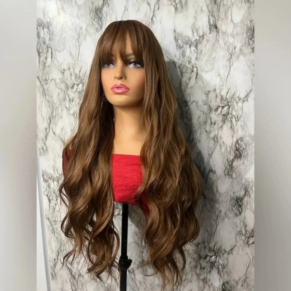 Other - 33 Inch Chestnut Brown Curly Long Hair Wig